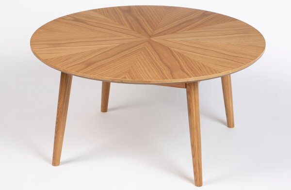 White Label Dubový konferenční stolek FABIO 80 cm
