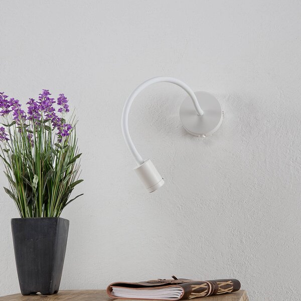 Ideallux Flexibilní nástěnné svítidlo LED Focus, bílé, Bílá / opál, Obývací pokoj / jídelna, kov, Moderní