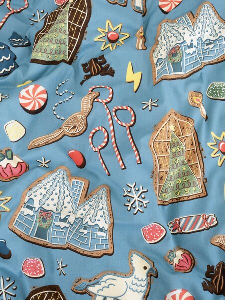 MK Lůžkoviny Bavlněné povlečení Renforcé - Cozy Christmas modré 140 × 200 cm, 70 x 90 cm
