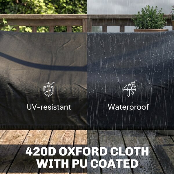 Outsunny kryt na 2místnou houpačku, nepromokavý a větruodolný ochranný kryt pro zahradní houpačku, odolný proti UV, 142 × 76 × 81 cm (56 × 30 × 32 pal