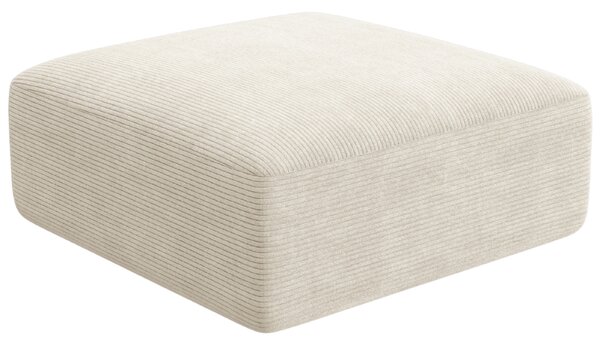 -25 % Dny MOMENTI– Cosmopolitan Design Krémově bílá manšestrová podnožka Campi 90 x 90 cm