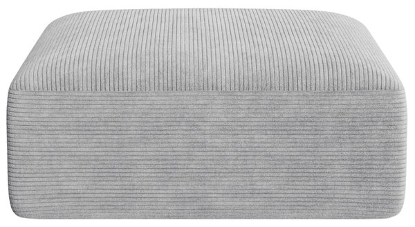 -25 % Dny MOMENTI– Cosmopolitan Design Světle šedá manšestrová podnožka Campi 90 x 90 cm