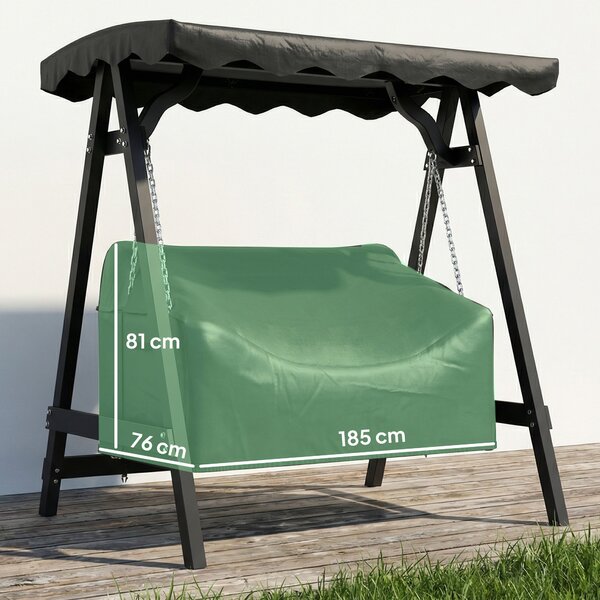 Outsunny kryt na 2místnou houpačku, nepromokavý a větruodolný ochranný kryt pro zahradní houpačku, odolný proti UV, 142 × 76 × 81 cm (56 × 30 × 32 pal