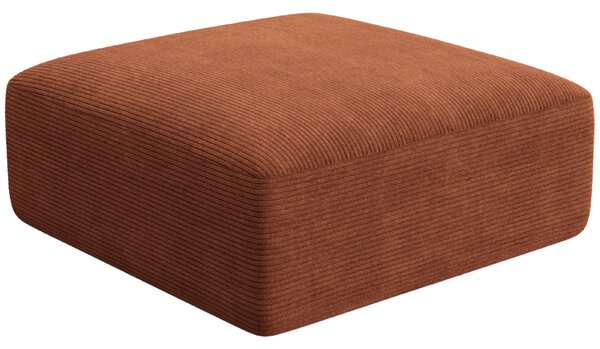 -25 % Dny MOMENTI– Cosmopolitan Design Terakotově oranžová manšestrová podnožka Campi 90 x 90 cm