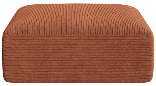 -25 % Dny MOMENTI– Cosmopolitan Design Terakotově oranžová manšestrová podnožka Campi 90 x 90 cm