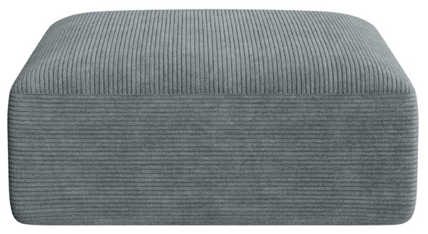 -25 % Dny MOMENTI– Cosmopolitan Design Šedá manšestrová podnožka Campi 90 x 90 cm