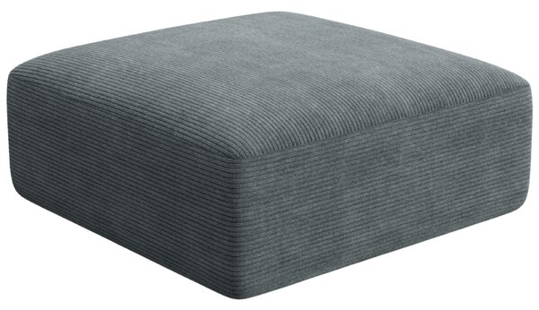 -25 % Dny MOMENTI– Cosmopolitan Design Šedá manšestrová podnožka Campi 90 x 90 cm
