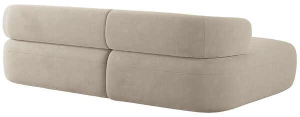 -25 % Dny MOMENTI– Windsor & Co Béžová sametová rohová pohovka Aldrin 225 cm, levá