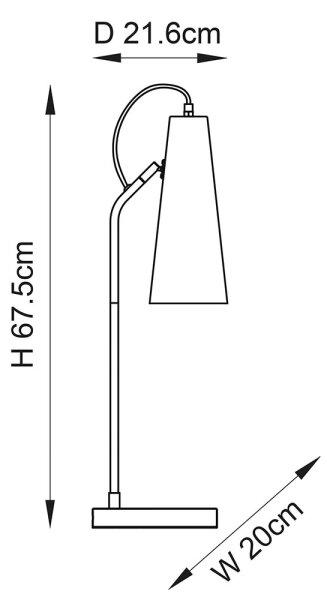 Endon 107527 - Stolní lampa KARNA 1xE27/10W/230V mosaz