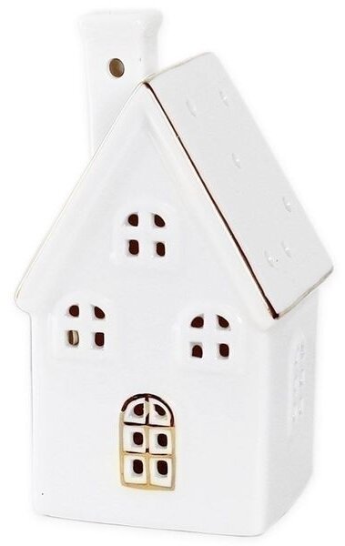 Porcelánový svícen Chaloupka 17 cm - větší
