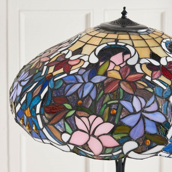 Endon 64323 - Stojací lampa Tiffany SULLIVAN 2xE27/60W/230V pr. 56 cm