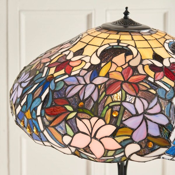 Endon 64323 - Stojací lampa Tiffany SULLIVAN 2xE27/60W/230V pr. 56 cm