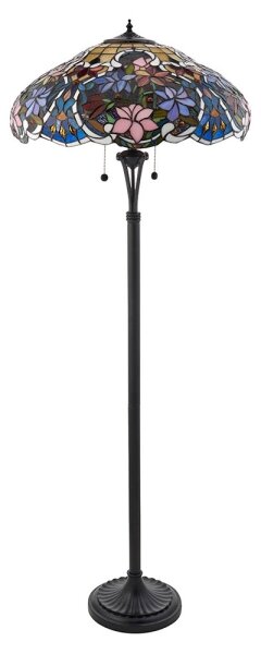 Endon 64323 - Stojací lampa Tiffany SULLIVAN 2xE27/60W/230V pr. 56 cm