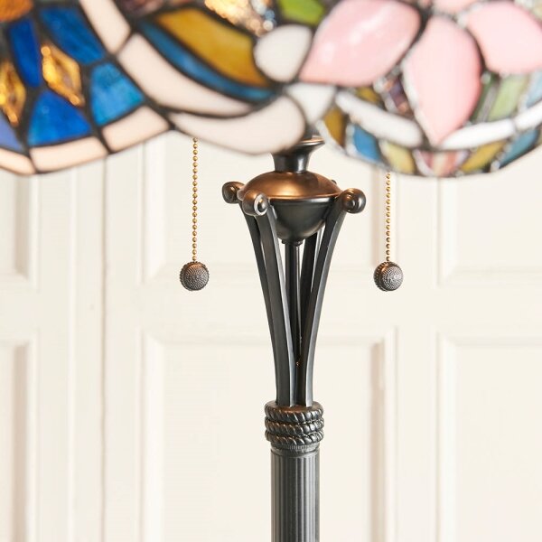 Endon 64323 - Stojací lampa Tiffany SULLIVAN 2xE27/60W/230V pr. 56 cm