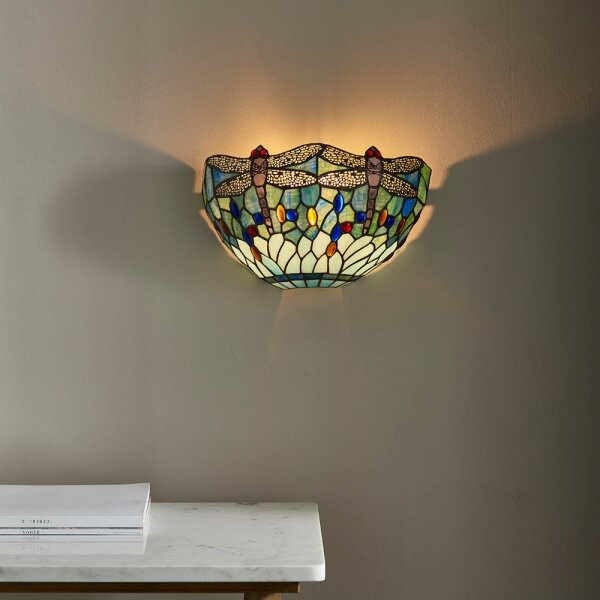 Endon 64102 - Nástěnné svítidlo Tiffany DRAGONFLY 1xE14/40W/230V