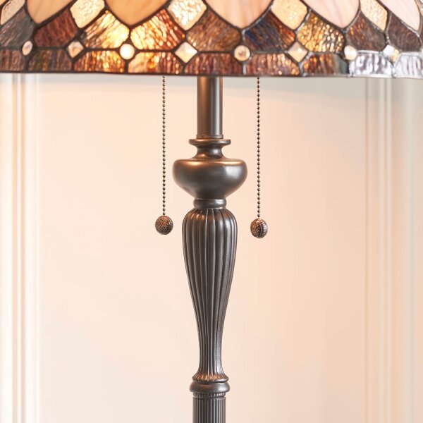 Endon 63972 - Stojací lampa Tiffany BROOKLYN 2xE27/60W/230V pr. 50 cm