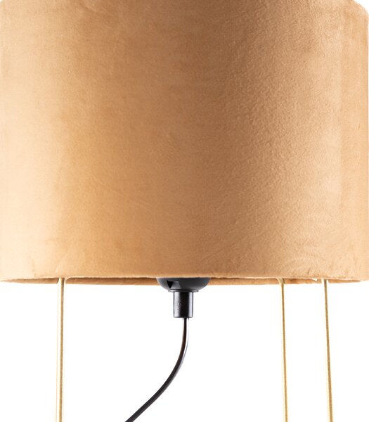 Moderní stolní lampa žlutá se zlatem - Rosalina