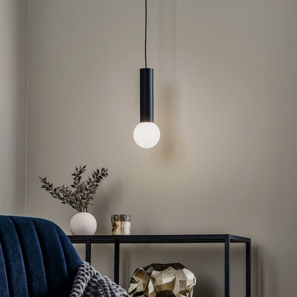 LEDS-C4 Mist koupelnové závěsné světlo IP44 černá, stmívatelný, Černá, Koupelna, Sklo, Moderní