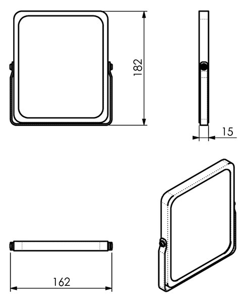 Gedy Gedy, MIDOŘÍ kosmetické zrcadlo na postavení, 162x185mm, oboustranné, černá/bambus, 2106