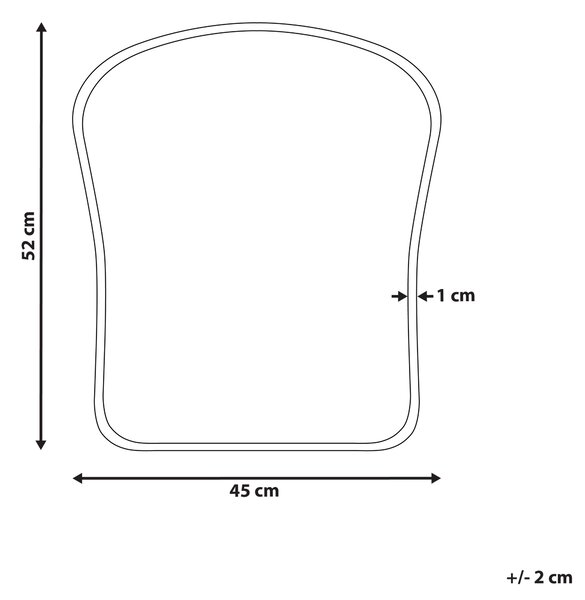 Zrcadlo NOTH 45 cm 53 cm Kov Zlatá