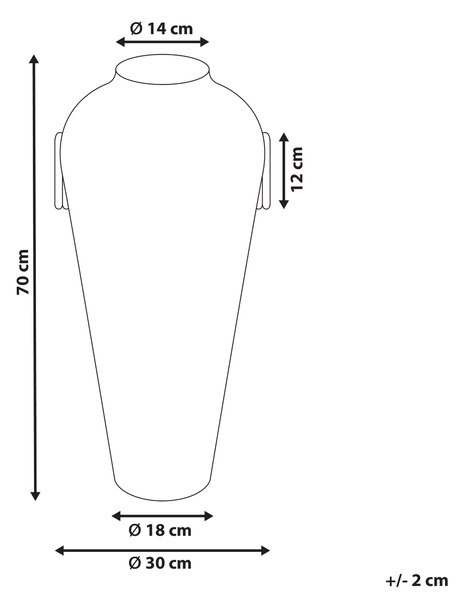 Dekorativní váza ELATIA Ratan 70 cm Přírodní