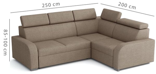 Sedací souprava OSLO L | 250x200 | rozkládací + úložný prostor | VÝBĚR TKANIN