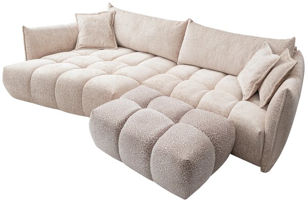ROHOVÁ SEDAČKA, textil, béžová Lomoco - Sedací soupravy
