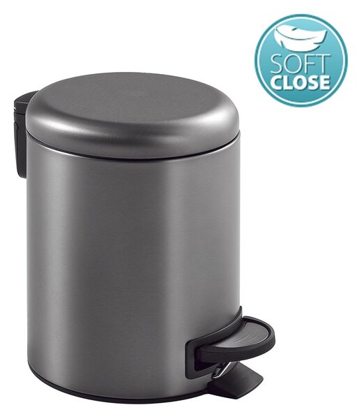 Gedy Gedy, POTTY odpadkový koš 3l, Soft Close, gun metal, 320981