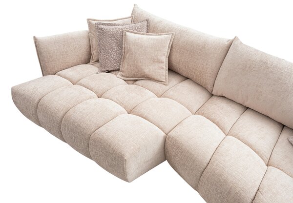ROHOVÁ SEDAČKA, textil, béžová Lomoco - Sedací soupravy