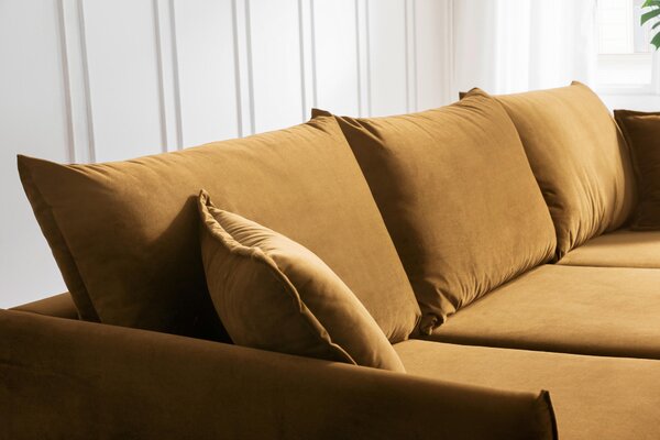 ROHOVÁ SEDAČKA, textil, hořčicově žlutá MID.YOU - Online Only sedačky, Online Only