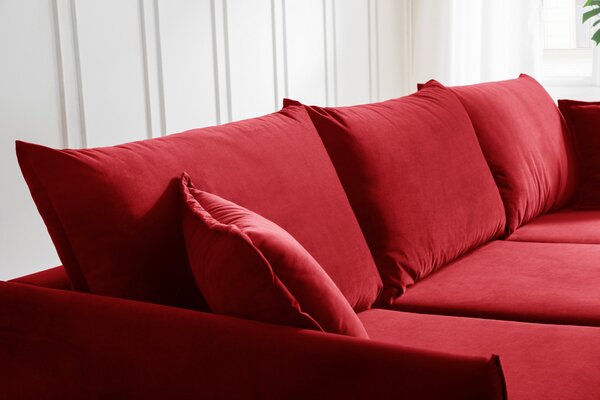 ROHOVÁ SEDAČKA, textil, tmavě červená MID.YOU - Online Only sedačky, Online Only