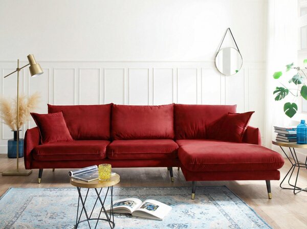 ROHOVÁ SEDAČKA, textil, tmavě červená MID.YOU - Online Only sedačky, Online Only