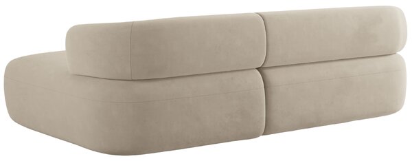 -25 % Dny MOMENTI– Windsor & Co Béžová sametová rohová pohovka Aldrin 225 cm, pravá