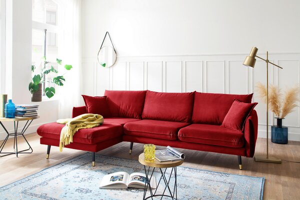 ROHOVÁ SEDAČKA, textil, tmavě červená MID.YOU - Online Only sedačky, Online Only
