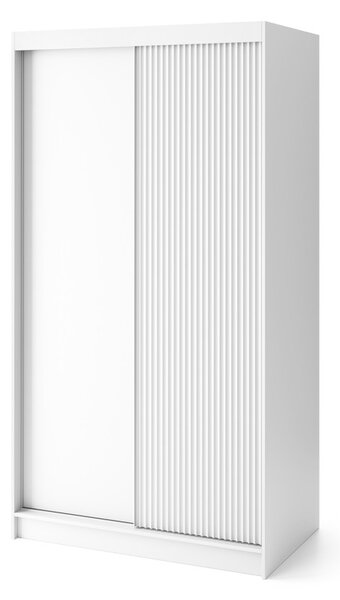 Posuvná šatní skříň BIANCCO II, 120x220x60, bílá/bílá mat