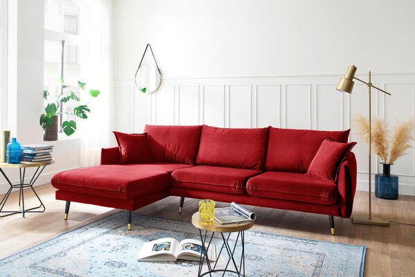 ROHOVÁ SEDAČKA, textil, tmavě červená MID.YOU - Online Only sedačky, Online Only