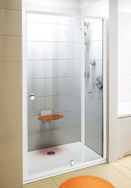 Ravak Sprchové dveře jednokřídlé 100 cm black, PDOP2-100 TRANSPARENT BLACK 03GA0300Z1 Profil: Bílá, Sklo: Hladké čiré PDOP2-100 TRANSPARENT