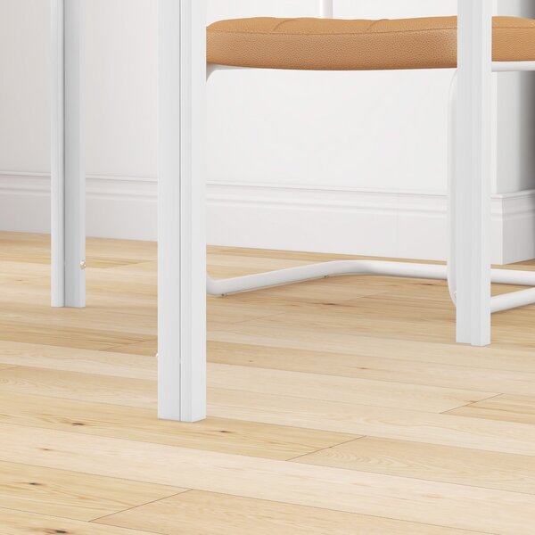 HOMCOM Jídelní stůl 75 x 75 cm, Čtvercový stůl do kuchyně pro 4 osoby, Jídelní stůl z tvrzeného skla s kovovými nohami, Moderní stůl do kuchyně, jídel