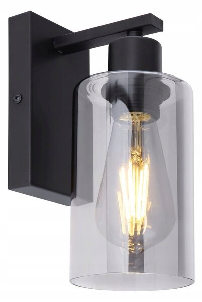 Nástěnná lampa Globo černá, šedá E27 60 W