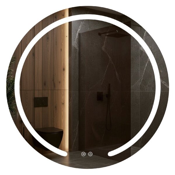 Tutumi Zrcadlo Modern ⌀50 cm s vyhříváním a regulovatelným LED osvětlením HOM-00903