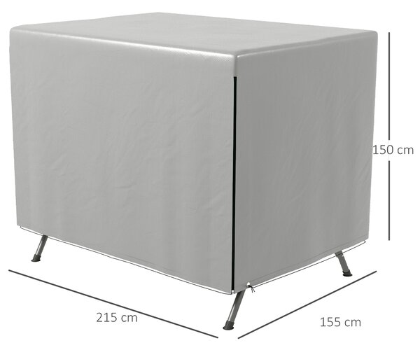 Outsunny Kryt na houpačku pro 3 osoby, voděodolný a zimní ochranný kryt pro zahradní houpačku, větruodolný a UV-odolný kryt pro zahradní nábytek, závě