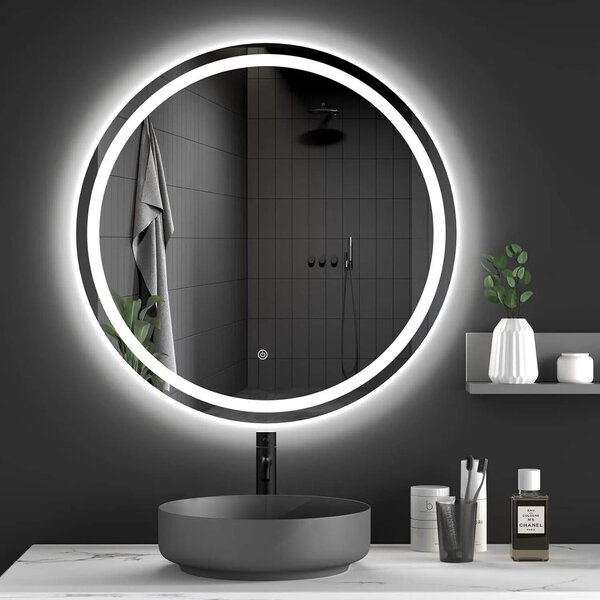 Tutumi Zrcadlo ⌀50 cm s regulovatelným LED osvětlením HOM-09517