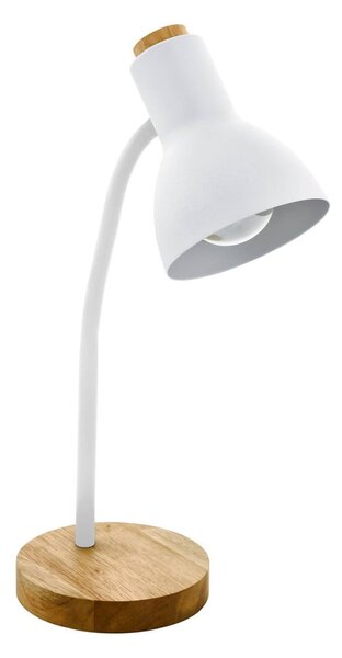 Stolní lampa v bílé a přírodní barvě s kovovým stínidlem (výška 49 cm) VERADAL – EGLO