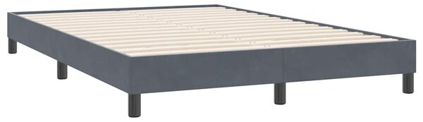 Postel Box Spring bez matrace tmavě šedá 160x220 cm samet 3315880