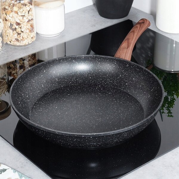 Tradiční pánev Vilde Black&Wood 32 cm granitová
