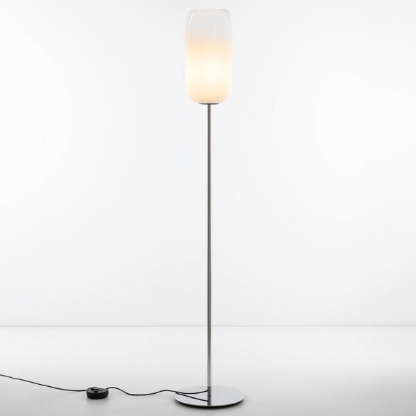 Stojací Lampa Artemide, Gople, stmívatelné, Bílá, Obývací pokoj, Sklo, Design