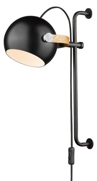 Nástěnná lampa DC dlouhá černá