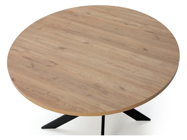 Kulatý jídelní stůl s deskou v dubovém dekoru 120x120 cm Ther – Marckeric