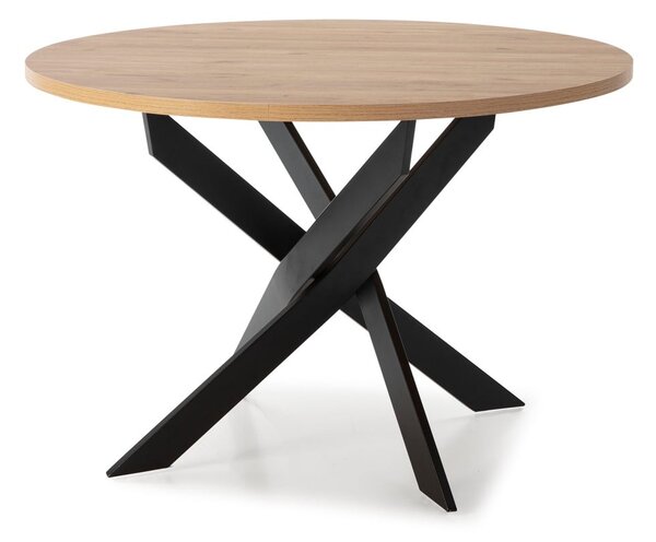 Kulatý jídelní stůl s deskou v dubovém dekoru 120x120 cm Ther – Marckeric