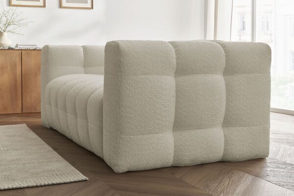 -25 % Dny MOMENTI– Bobochic Paris Béžová bouclé rozkládací pohovka Cloud 228 cm
